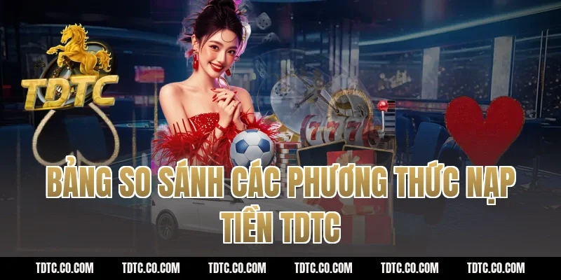 Bảng so sánh các phương thức nạp tiền TDTC