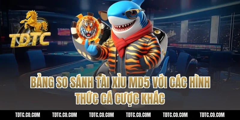 Bảng So Sánh Tài Xỉu MD5 Với Các Hình Thức Cá Cược Khác